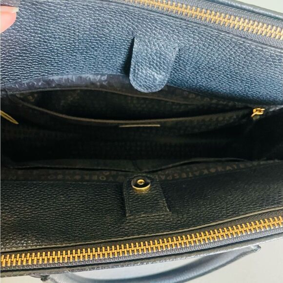 Kate Spade Black Leather Kalen Chester Street Satchel purse bag w strap EUC - Picture 8 of 9